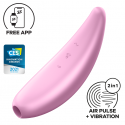 Satisfyer 'Curvy 3+', Druckwellenvibrator, pink, 15 cm
