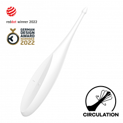 Satisfyer 'TWIRLING FUN', Klitoris-Vibrator, weiß, 17,5 cm