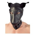 Hundekopf-Maske aus Lederimitat