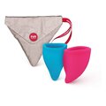 Menstruationstassen "Fun Cup Size A" (Pink & Turquoise)