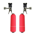 Vibrating Nipple Clamps Red