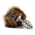 Extra Feel Bunny Tail Buttplug - Silver