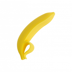Silikondildo in Bananenform