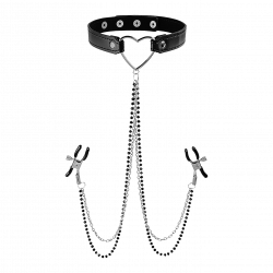 Sex & Mischief - Amor Collar with Nipple Clamps