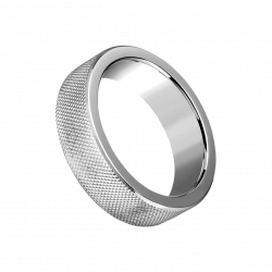 Massiver Ring mit Rautenmuster, 4,5cm