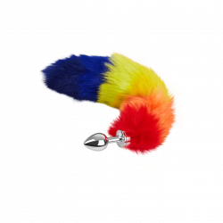Buttplug Small with Rainbow Tail, 37cm