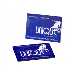 Unique Kondomkarte, 3 Stück