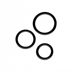 3 Silicone Cockrings, 3 Teile, 3,2 - 5 cm