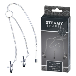 Steamy Shades - Adjustable Nipple Clamps and Tweezer Clit Clamp