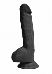 Realistic Dildo - Black (19cm)