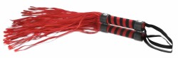 Deluxe Mini Bondage Peitsche (Schwarz/Rot)
