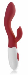 Deluxe G Spot Silikon Vibrator mit Klitorisstimulator (rot)